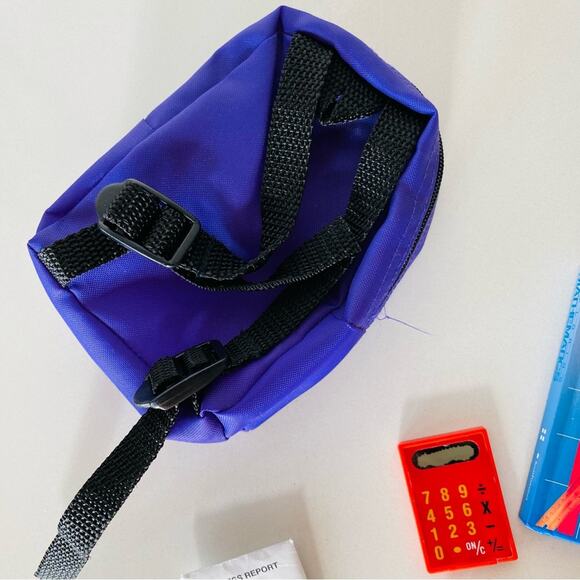 AMERICAN GIRL DOLL TODAY School Gear Purple Backpack Notebook Binder Math Book - Picture 4 of 7